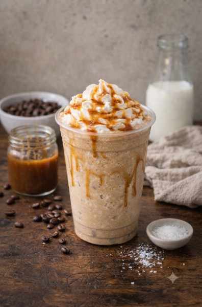 Creamy Caramel Macchiato Frappe at Almers Cafe