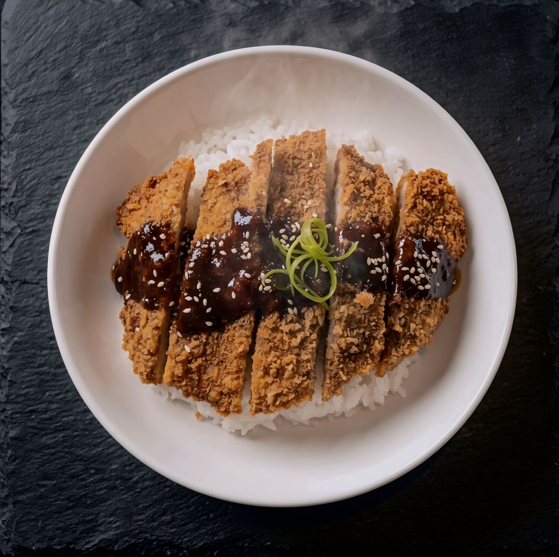 Crispy Chicken Katsu with savory sauce at Almers Cafe