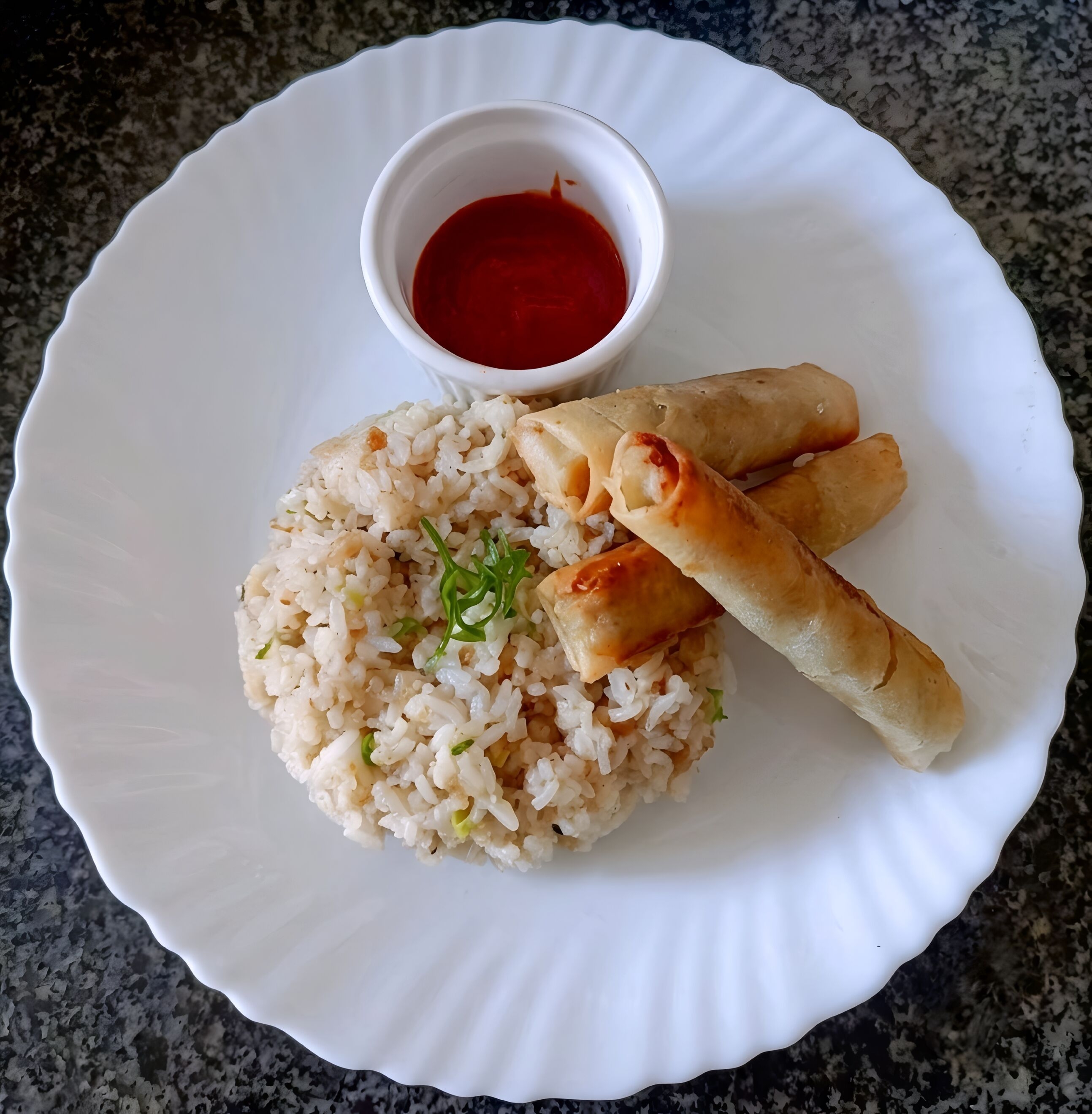 Shanghai Rolls - signature appetizer at Almers Cafe