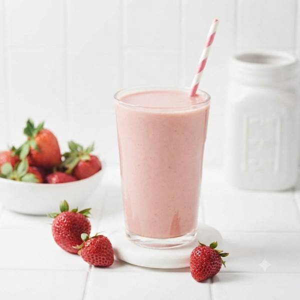 Creamy Strawberry Milk at Almers Cafe