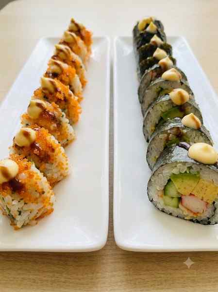 Fresh Sushi Set with flavorful fillings at Almers Cafe
